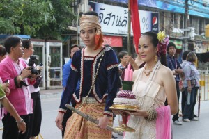 Studentenparade in Chiang Mai