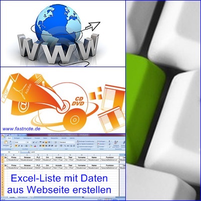 Excel-Liste mit Daten aus Webseite erstellen