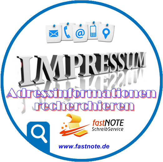 Online Adressinformationen recherchieren Impressum