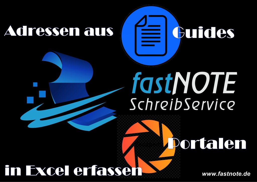 Adressen aus Guides oder Portalen erfassen in Excel