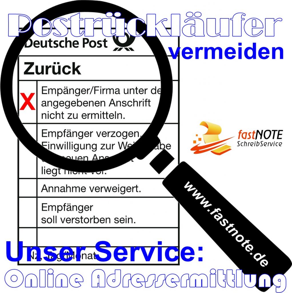 Adressen checken Adressermittlung und Adressrecherche