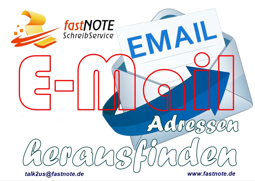E-Mail Adressen herausfinden fastNOTE SchreibService