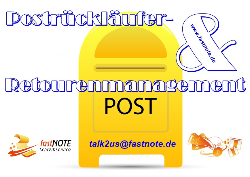 Postrückläufer- und Retourenmanagement Büroservice Schreibservice