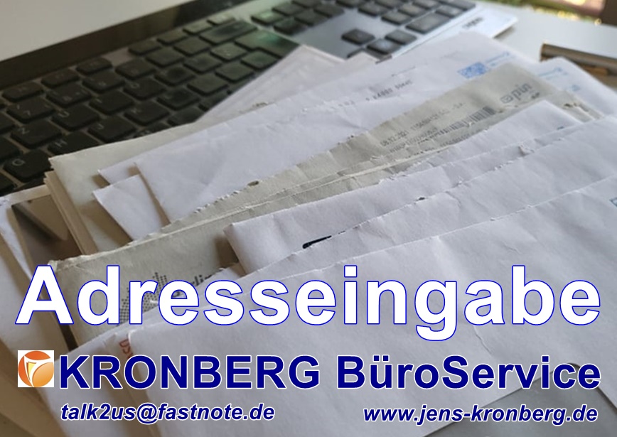 Adressen von Briefen abtippen in Excel Schreibbüro für den deutschsprachigen Raum D-A-CH
