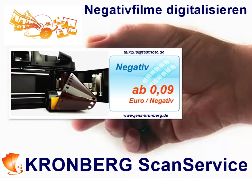 KRONBERG ScanService Digitalisierungsservice für Negativfilmstreifen Dias KB-Negative Negativfilme APS-Filme